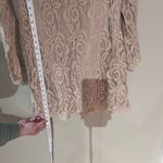 Fire Los Angeles Tan Lace Long Sleeve Mini Dress Photo 5