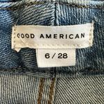 Good American Wide Leg Crop Jeans Sz 28 High Rise palazzo Denim Light Wash Photo 7