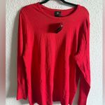 JM Collection  Vibrant Red Crew Neck Sweater Size XL Photo 3