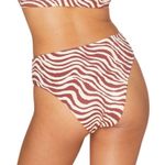 ANDIE NWT  Swim The Hipster Bikini Bottom In Bias Stripe Truffle Size Small Photo 1