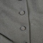 American Vintage 80s Vintage Black Removable Fur Trim Wool Mob Wife Made in USA Jacket Size 10 Photo 3