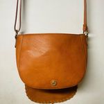 INC International Concepts Willow cognac leather crossbody hippie saddle bag Brown Photo 11