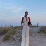 ZARA  Elegant White Polka Dot Jumpsuit Photo 3