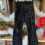 Black Velvet Embossed Dress Pants Womens 0 Photo 1
