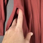 Philosophy Republic Clothing Cardigan Womens XS Red Open Front Knit Pockets Photo 5