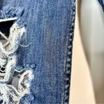 Free People  Women’s Button Fly Distressed Raw Skinny Jeans Blue Size 28 EUC Photo 6