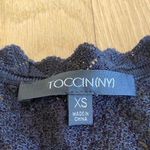 Toccin Tiered Ruffle Tie Hem Blouse in Jet Black Size XS Photo 2