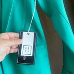 Have Oversized Blazer Open Front Dress Jacket Womens Size Small Teal Pockets Green Photo 2