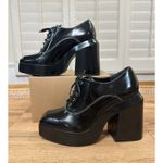 Gianni Bini GB City Girl Oxford Platform Patent Lace Up Pumps Black Size 10 NWOB Photo 2