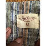 Lakhays Womens Striped Ruffled Wrap Skirt With Tie Belt Blue Size M Photo 2