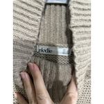 Elodie Womens Knit Crop Sweater Beige Long Sleeve Pullover Neutral Beachy L Photo 2