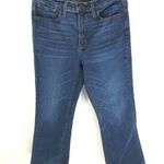 J.Crew Mercantile Womens 9” High Rise Crop Flare Medium Wash Stretch Size 31 Photo 0