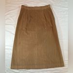 Vintage Corduroy Skirt Below knee size 14 Tan Photo 1
