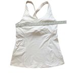 Lululemon  Kanto Catch Me Tank Built-in Bra White‎ Size 12 Yoga Pilates Gym GUC Photo 10