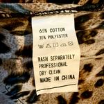 Women’s Leopard Design Lightweight Button Down Cardigan Shirt With Pockets Brown Size XL Photo 6