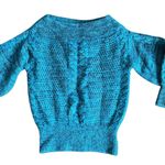 Anthropologie Sleeping On Snow Wool Blend Cableknit Puffy Sleeve Oversized Sweater Photo 5