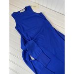 NWT Love, Bonito Aliyah Knit Column Wrap Midi Dress Sleeveless Cobalt Size 2 Blue Photo 2