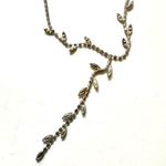 Rhinestone lariat vintage necklace Silver Photo 9