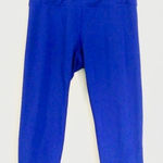 Lucy Royal Blue Athletic Capri Length Leggings Blue Photo 0