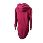 Serra  Hooded Burgundy Red Sweatshirt Dress LARGE Streetwear Casual Y2k Photo 2
