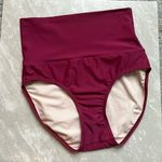 [DM Fashion] Maroon Banded Midrise Swim Bottoms Photo 1