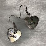 Matching “LOVE” Earring & Necklace Set Silver Photo 1