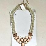 Talbots NWT Double Pearl Strand Light Pink Statement Necklace Photo 0