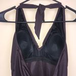 MiracleSuit Women’s Ruffle Front Full Coverage Brown Halter One Piece Swim Suit Photo 4