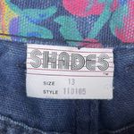 Vintage 80s 90s Shades Multicolor Floral Denim Jeans Size 13 Retro Mom Jeans Blue Photo 3