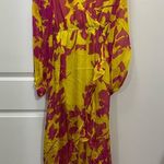 Caroline Constas Yellow Floral Silk Liv Maxi Dress Size Small $995 Photo 1