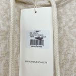 SMF New  Metallic Hooded Top Abstract Knit Short Sleeve Pullover Cream Gold Photo 17