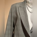 George Stretch Gray/Black/White/Blue Plaid Blazer Sz 14 With Shoulder Pads Photo 2
