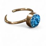 Dainty Raw Druzy Boho Ring‎ Gold Photo 2