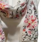 Bass Floral Sheer Scarf White Photo 2