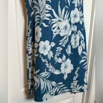 Vintage Silk Pineapple Moon Tank Top Sheath Women’s Tropical Hawaiian Dress Blue Size L Photo 5