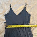 Sienna Sky Women’s L Blue Romper Spaghetti Strap Wide Crop Leg V-Neck Tie Wrap Photo 5