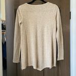 Harlowe $ Graham Harlowe & Graham Tan/Cream Light Weight Long Sleeve Sweater Size Extra Small Photo 11