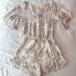 O'Neil O’Neill White and Purple Floral Romper Size XS Photo 0