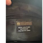 Great American Leather Works 100% Leather Crossbody Handbag. Black Photo 6