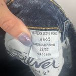 Silver Jeans Women 28 Blue Denim Flare Boot Western Glove Works Cotton Concert Photo 6