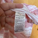 Banana Republic  Stripe Textured Peasant‎ Top, Linen/Cotton, White/Pink Medium Photo 4