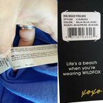 Wildfox Swim Cover up Take Me To The Dog Beach Dress Baja Blue Cotton Medium NWT Photo 4