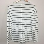 Chaser  thermal Henley white black striped top Photo 6