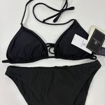 Volcom ‎ NWT Black Triangle Bikini Top + Simply SEamless Skimpy bottoms S M Photo 5