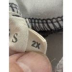 Ninexis Women's 2x Grey White Striped Pullover Sweatshirt Half zip Funnel Neck Size XXL Photo 8