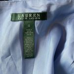 NWT Ralph Lauren Size 16 Blue Striped Pima Cotton Silk Ruffle Trumpet Skirt Photo 2