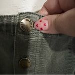 Thrills Catherine Olive Green Denim Button Down Overall Dress Photo 5