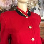 VINTAGE NORTON MCNAUGHTON RED, GOLD & BLUE MILITARY THEME WOOL BLAZER (10) Red Photo 6