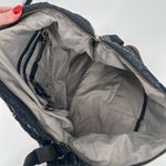 Clava Quilted Pocket Large Tote Travel Bag Navy Blue Photo 9