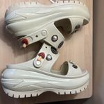 Crocs Mega Crush Custom Cream Embellished Bling Sandals Photo 6